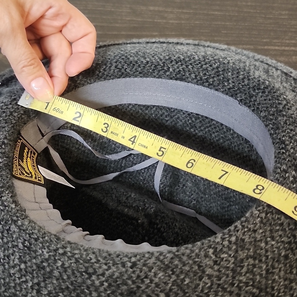 Callana Grey Wool Fedora Hat Nwt New Knit Millinery - Picture 8 of 10